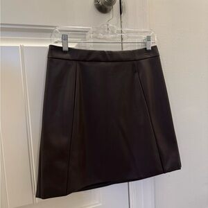 Banana Republic Dark Brown Leather Skirt